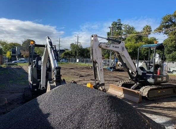 Digging drainage on new build