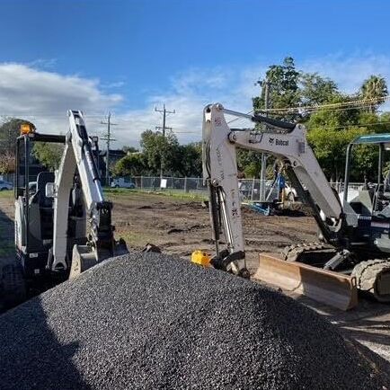 Digging drainage on new build